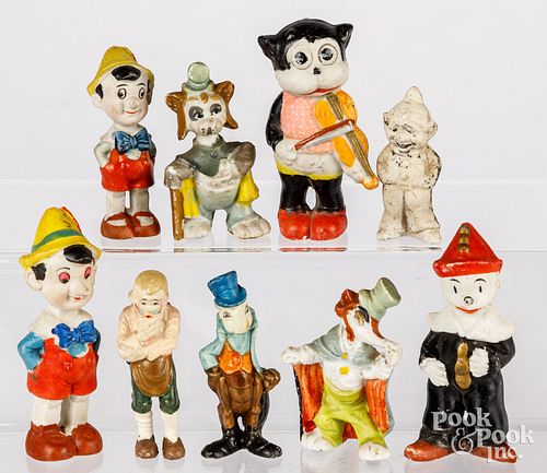 GROUP OF BISQUE DISNEY AND