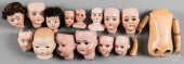 GROUP OF BISQUE DOLL HEADSGrou