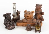 GROUP OF BLACK FOREST CARVED W
