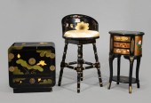 GROUP OF BLACK LACQUER AND GIL