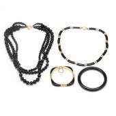 GROUP OF BLACK ONYX JEWELRY IT