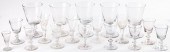 GROUP OF BLOWN CLEAR GLASS STE