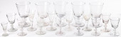GROUP OF BLOWN CLEAR GLASS STE