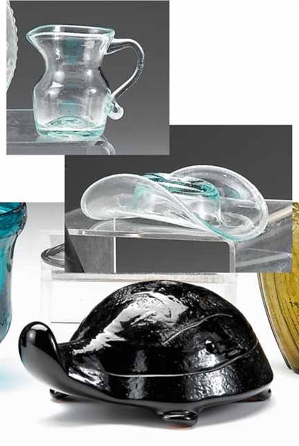 Group of blown glass novelty items