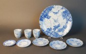 GROUP OF BLUE AND WHITE DECORA