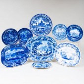 GROUP OF BLUE AND WHITE TRANSF
