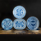 GROUP OF BLUE AND WHITE NEOCLA
