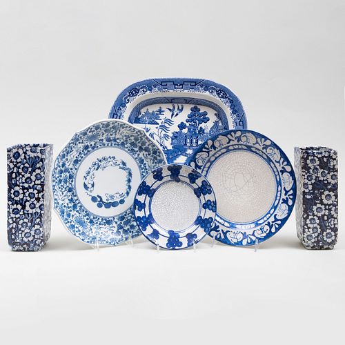 GROUP OF BLUE AND WHITE