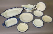 GROUP OF BLUE SHELL EDGED ENGL