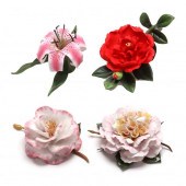 GROUP OF BOEHM PORCELAIN FLOWE