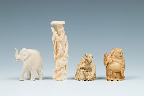 GROUP OF BONE OBJECTSA set of