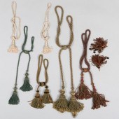 GROUP OF BRAIDED AND TASSELED