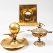 GROUP OF BRASS AND BRONZE TABL