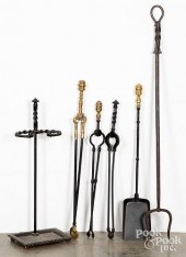 GROUP OF BRASS AND IRON FIRE T