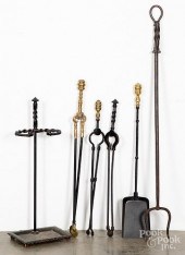 GROUP OF BRASS AND IRON FIRE T