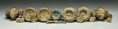 Group of brass curtain tieback