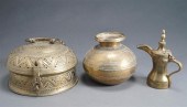 GROUP OF BRASS INDO-PERSIAN TA