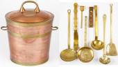 GROUP OF BRASS LONG HANDLED UT
