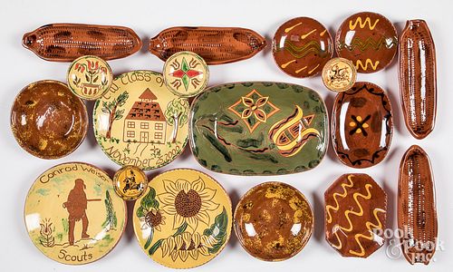 GROUP OF BREININGER POTTERY REDWARE