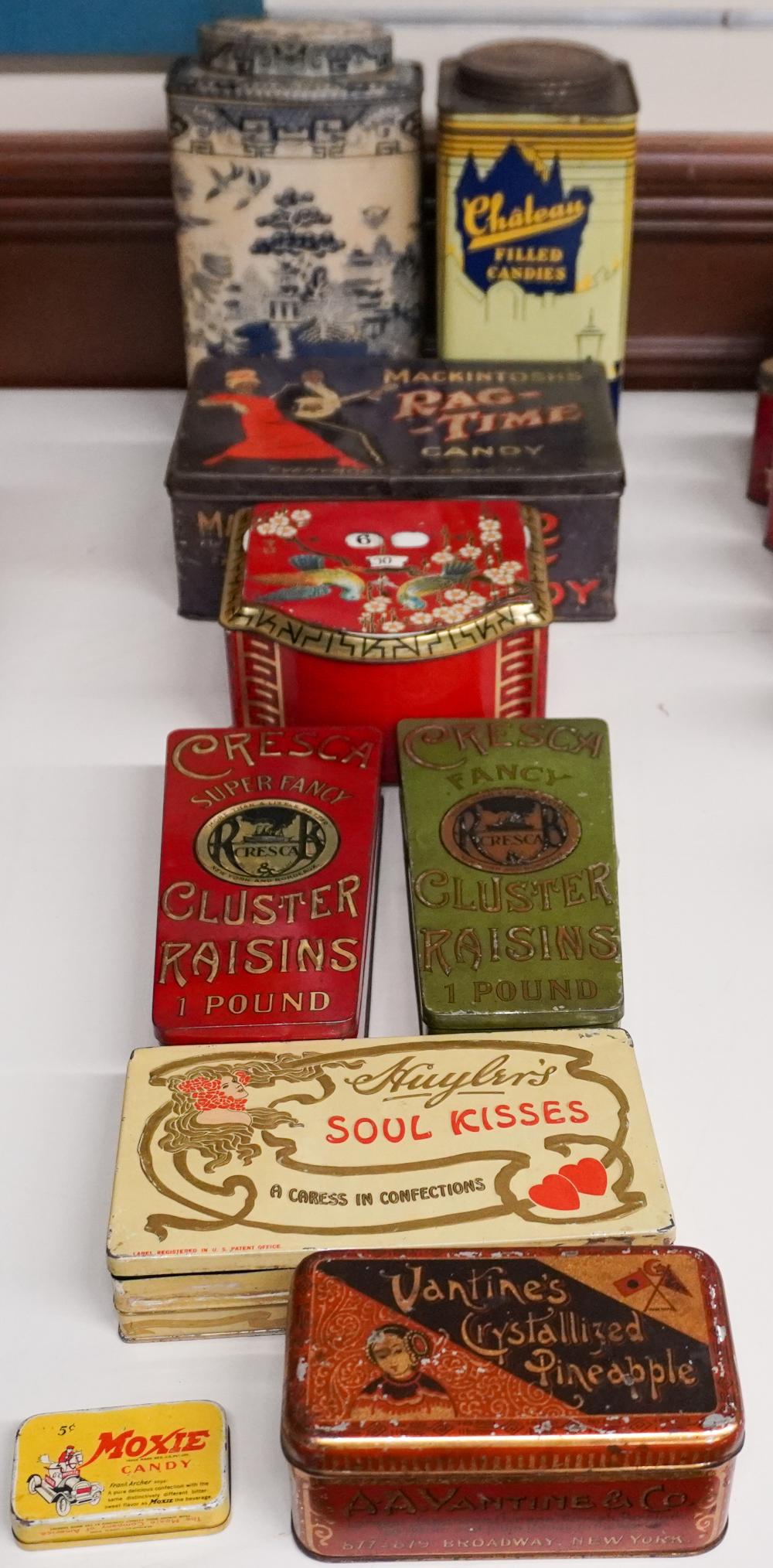 GROUP OF BRITISH CANDY TINSGroup of