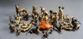 GROUP OF BRONZE, COLD PAINTED