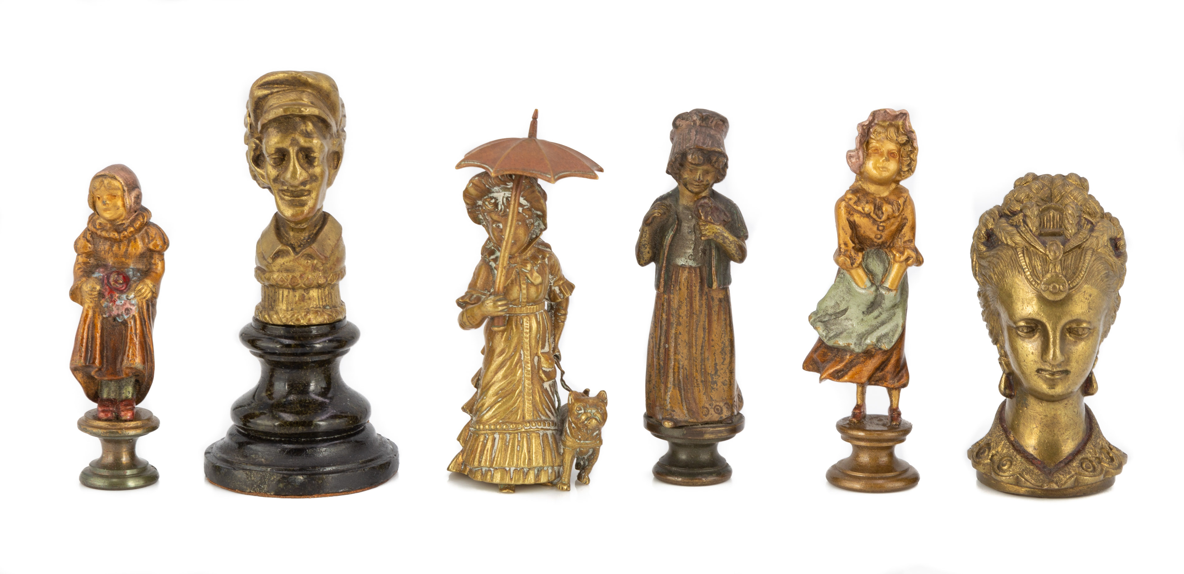 GROUP OF BRONZE WAX SEALS Group