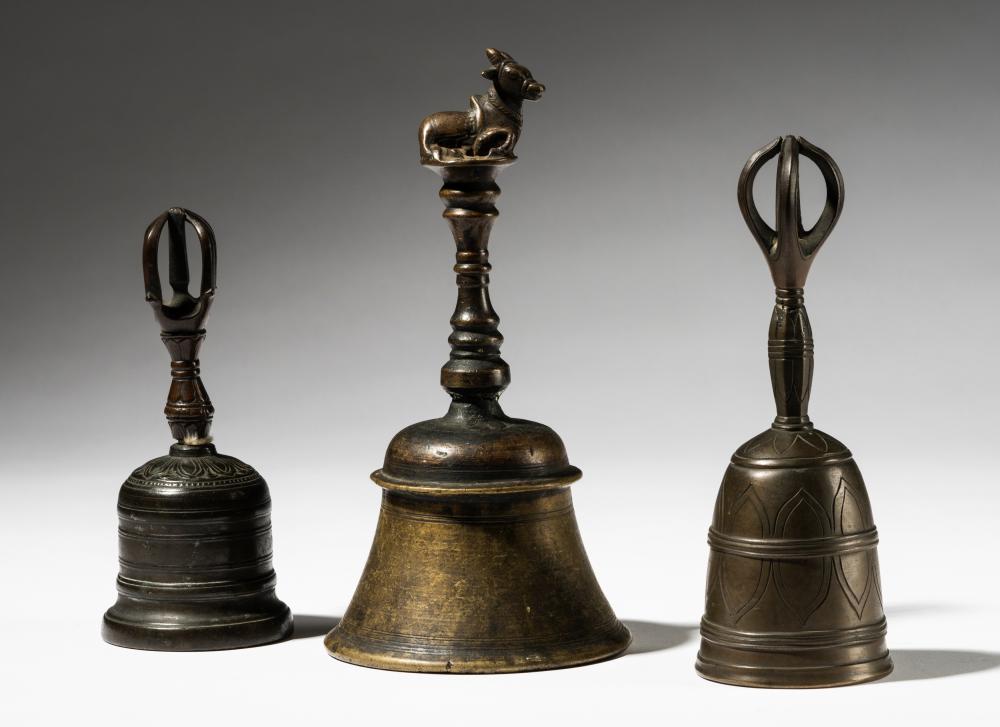 GROUP OF BUDDHIST BRONZE BELLSGroup
