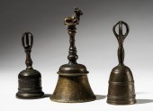GROUP OF BUDDHIST BRONZE BELLS