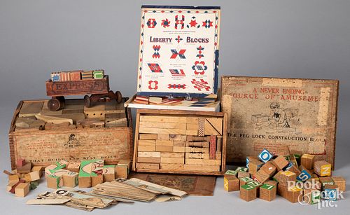 GROUP OF BUILDING AND WOOD