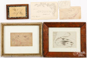 GROUP OF CALLIGRAPHY DRAWINGS,
