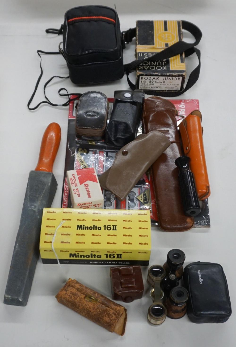 GROUP OF CAMERAS, OPERA GLASSES AND