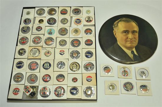 GROUP OF CAMPAIGN BUTTONS. All