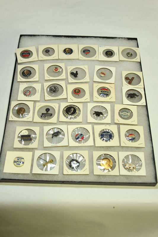 GROUP OF CAMPAIGN BUTTONS.