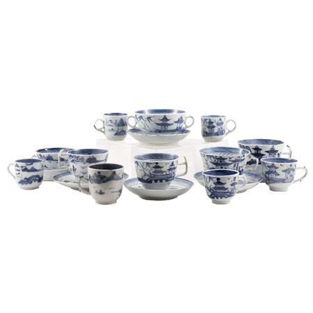 Group of Canton Blue and White