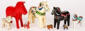 GROUP OF CARVED AND PAINTED DA