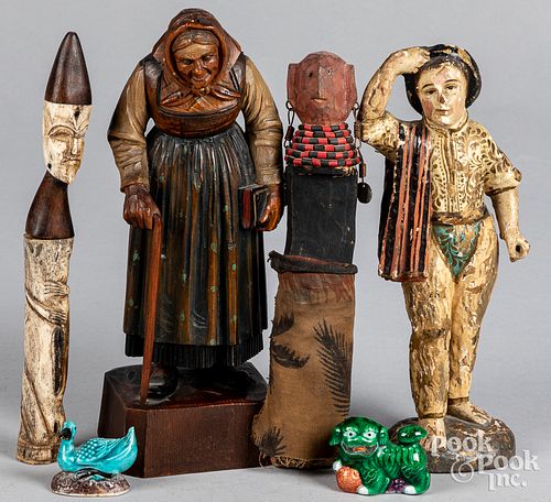GROUP OF CARVED FIGURESGroup of