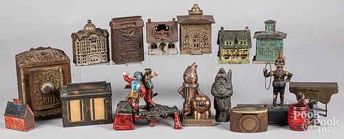 GROUP OF CAST IRON BANKSGroup of