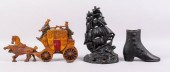 GROUP OF CAST IRON DOORSTOPS,