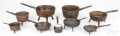GROUP OF CAST IRON POSNETS, EA