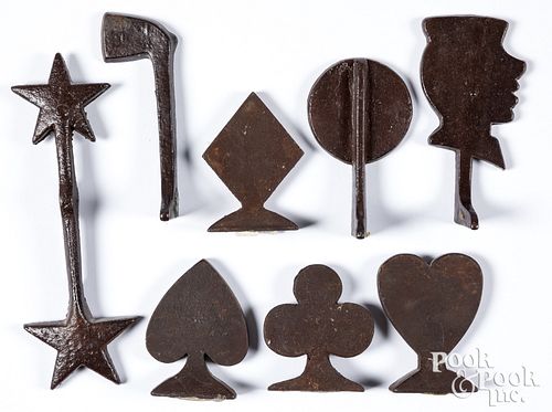 GROUP OF CAST IRON SHOOTING GALLERY