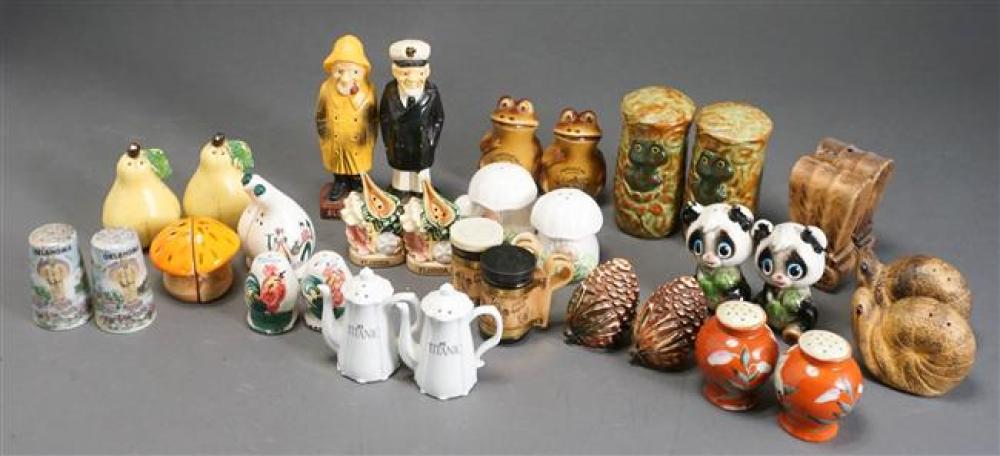 GROUP OF CERAMIC SALT AND PEPPER