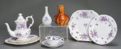 GROUP OF CERAMIC TABLE AND CAB