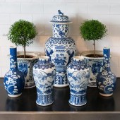 GROUP OF CHINESE BLUE AND WHIT
