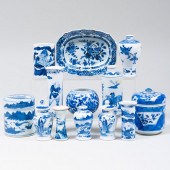 GROUP OF CHINESE BLUE AND WHIT