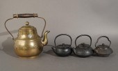 GROUP OF CHINESE BRASS KETTLE