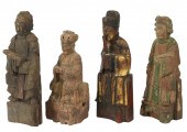 GROUP OF CHINESE CARVED WOOD F