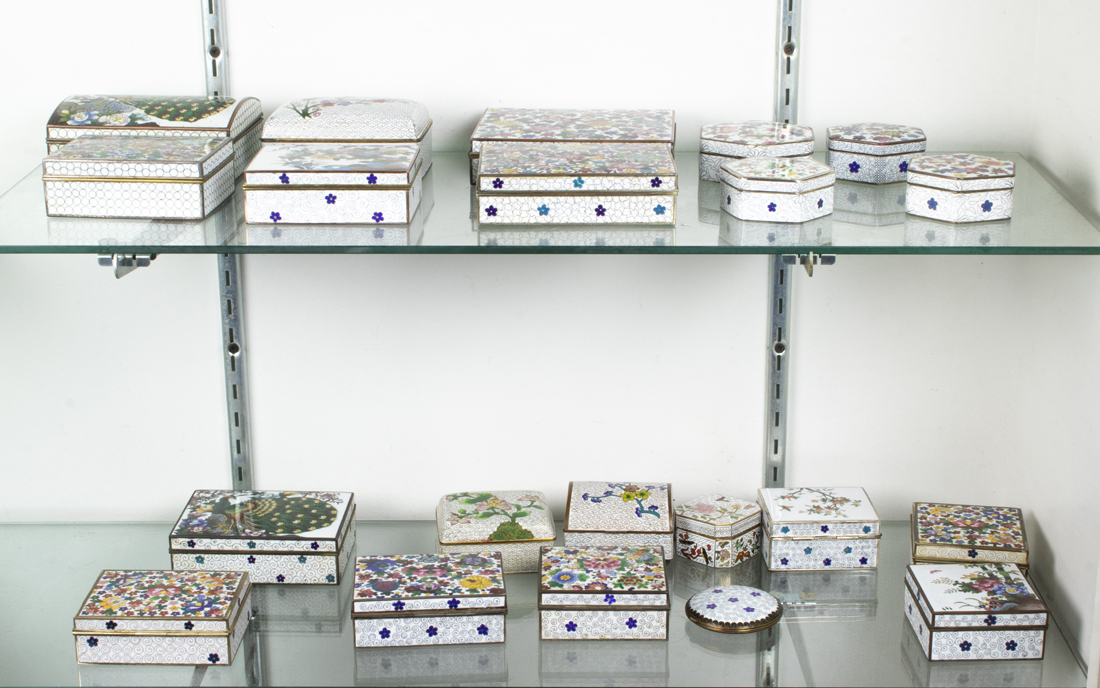 GROUP OF CHINESE CLOISONE ENAMEL