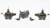 GROUP OF CHINESE CLOISONNE ANI