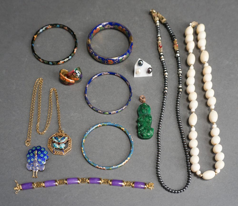 GROUP OF CHINESE CLOISONNE,