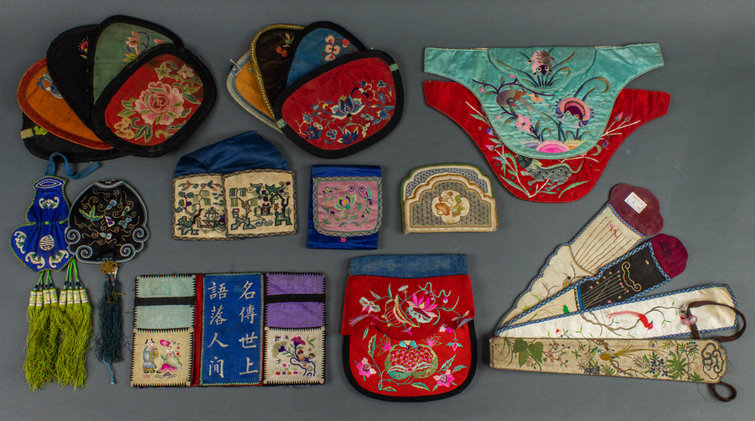 GROUP OF CHINESE EMBROIDERED SILK